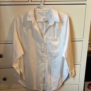 New Aerie AE White Button-Up Shirt, XXS (S)
